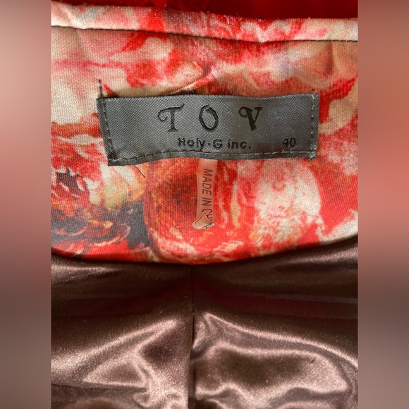 TOV HOLY G Inc ZIP FRONT MOTORCYCLE STYLE JACKET SZ 40 - Picture 10 of 12